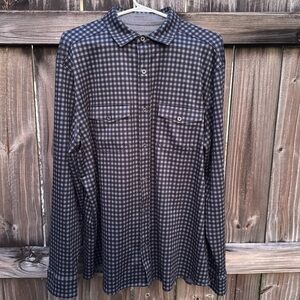 Johnston & Murphy plaid buttoned button downn shirt, size large